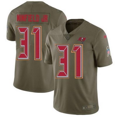 Nike Buccaneers 31 Antoine Winfield Jr  Olive Men Stitched NFL Limited 2017 Salute To Service Jersey