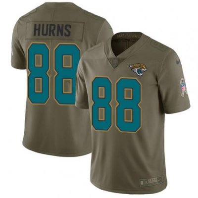 Nike Jaguars #88 Allen Hurns Olive Mens Stitched NFL Limited 2017 Salute to Service Jersey