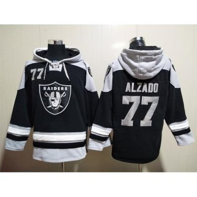 Los Angeles Raiders Sitched Pullover Hoodie #77 Lyle Alzado