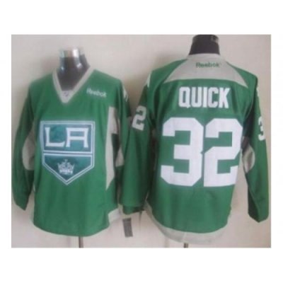 Los Angeles Kings #32 Jonathan Quick Green Practice Stitched NHL Jersey