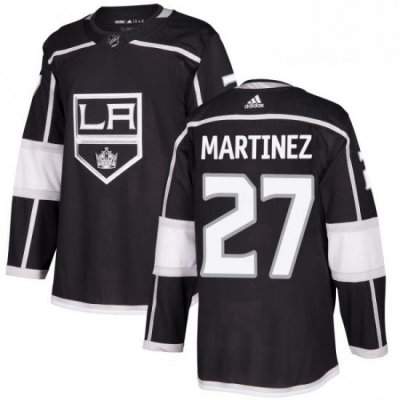 Mens Adidas Los Angeles Kings 27 Alec Martinez Authentic Black Home NHL Jersey