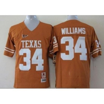 Men Texas Longhorns Ricky Williams #34 Orange College Stitched Jersey