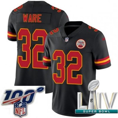 2020 Super Bowl LIV Men Nike Kansas City Chiefs #32 Spencer Ware Limited Black Rush Vapor Untouchable NFL Jersey