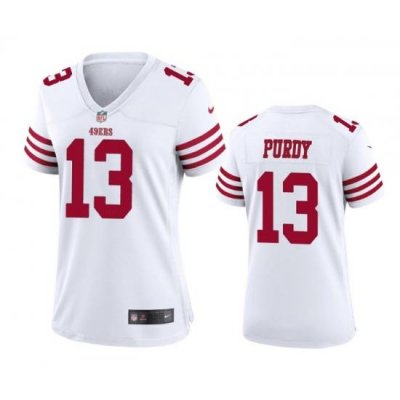 Women San Francisco 49ers 13 Brock Purdy White Stitched Game Jersey