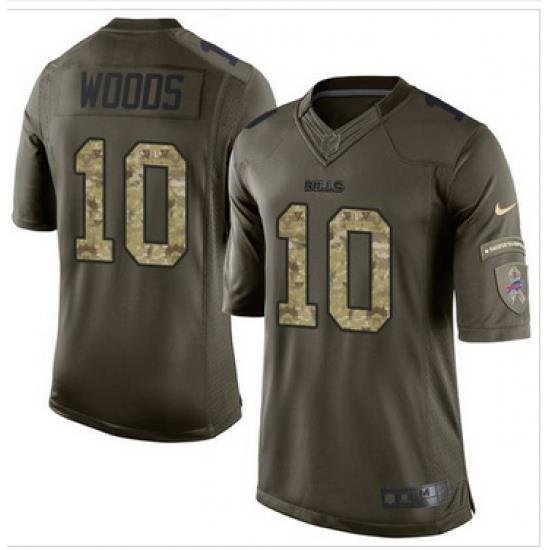 Nike Buffalo Bills #10 Robert Woods Green Men 27s Stitched NFL Limited Salute To Service Jersey