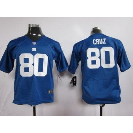 Youth Nike NeW York Giants #80 Victor Cruz Blue Nike NFL Jerseys