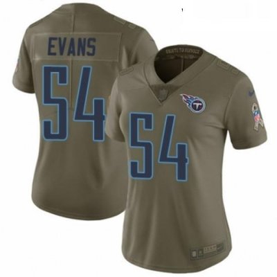 Womens Nike Tennessee Titans 54 Rashaan Evans Limited Olive 2017 Salute to Service NFL Jersey