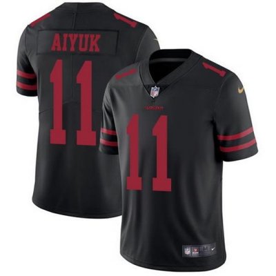 Nike 49ers 11 Brandon Aiyuk Black Alternate Men Stitched NFL Vapor Untouchable Limited Jersey