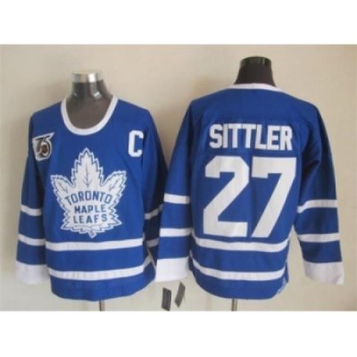 NHL Toronto Maple Leafs #27 Sittler blue Jerseys[m&n 75th]