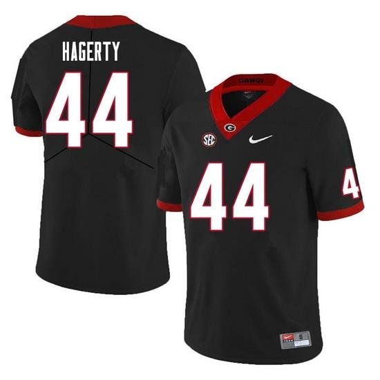 Men #44 Michael Hagerty Georgia Bulldogs College Football Jerseys Sale-Black