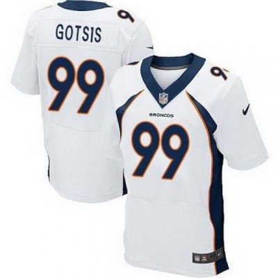 Nike Broncos #99 Adam Gotsis White Mens Stitched NFL New Elite Jersey