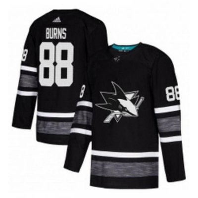 Mens Adidas San Jose Sharks 88 Brent Burns Black 2019 All Star Game Parley Authentic Stitched NHL Jersey