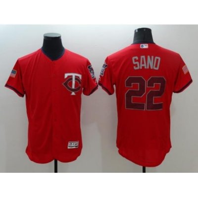 Men's Minnesota TWins #22 Miguel Sano Red Independence Jersey