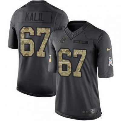 Nike Panthers #67 Ryan Kalil Black Mens Stitched NFL Limited 2016 Salute to Service Jersey