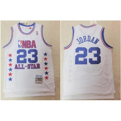 Bulls 23 Michael Jordan White 1989 All Star Hardwood Classics Jersey