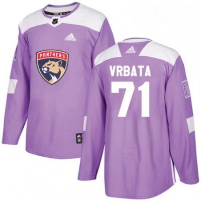 Youth Adidas Florida Panthers 71 Radim Vrbata Authentic Purple Fights Cancer Practice NHL Jersey