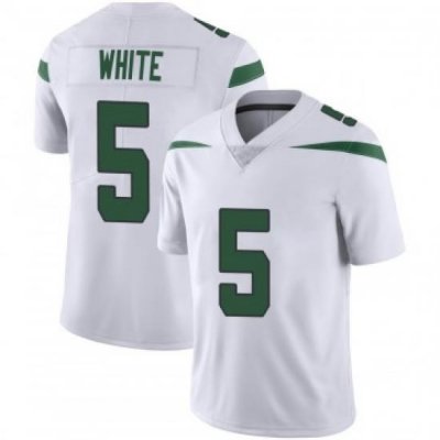 Men Nike New York Jets Mike White 5 White Vapor Limited NFL Jersey