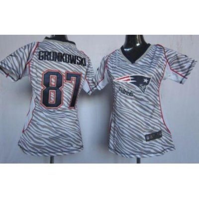 Women New England Patriots Rob Gronkowski Zebra limited Jersey