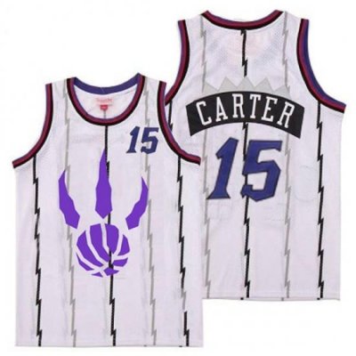 Raptors 15 Vince Carter White Logo Retro Jersey 5