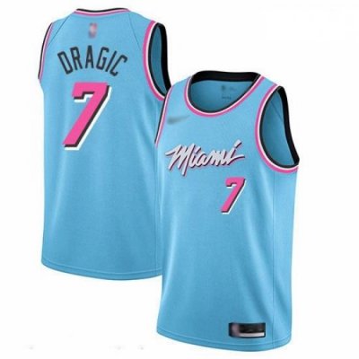 Heat 7 Goran Dragic Blue Basketball Swingman City Edition 2019 20 Jersey