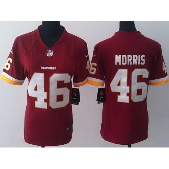 Women Nike Washington Redskins 46 Alfred Morris Red NFL Jerseys