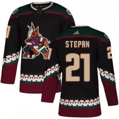 Youth Adidas Arizona Coyotes 21 Derek Stepan Premier Black Alternate NHL Jersey