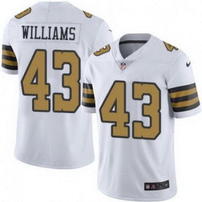 Nike Saints 43 Marcus Williams Black Color Rush Limited Jersey