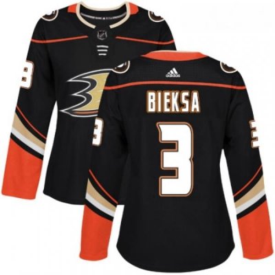 Womens Adidas Anaheim Ducks 3 Kevin Bieksa Premier Black Home NHL Jersey