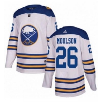 Youth Adidas Buffalo Sabres 26 Matt Moulson Authentic White 2018 Winter Classic NHL Jersey