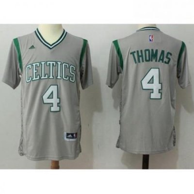 Boston Celtics 4 Isaiah Thomas Gray Pride Stitched NBA Jersey