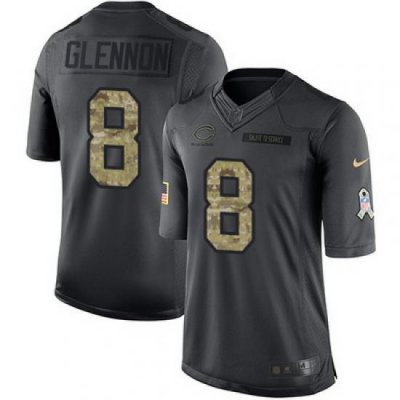 Nike Bears #8 Mike Glennon Black Mens Stitched NFL Limited 2016 Salute to Service Jersey