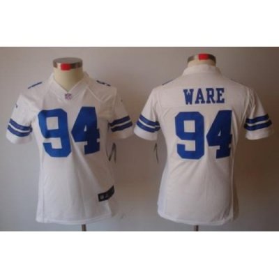 Women Nike Dallas CoWboys 94# Ware White Color[Women's NIKE LIMITED Jersey]