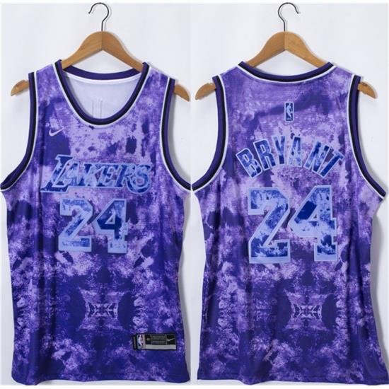 Men Los Angeles Lakers 24 Kobe Bryant 2023 Purple Stitched Basketball Jersey