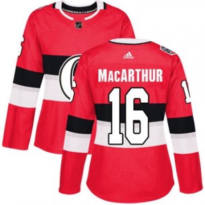 Womens Adidas Ottawa Senators 16 Clarke MacArthur Authentic Red 2017 100 Classic NHL Jersey