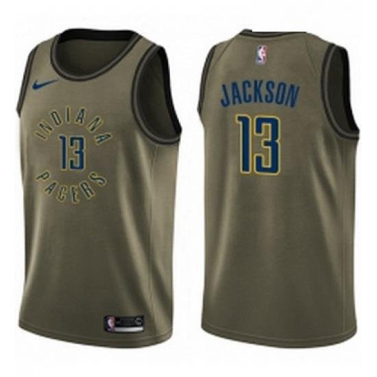 Youth Nike Indiana Pacers 13 Mark Jackson Swingman Green Salute to Service NBA Jersey