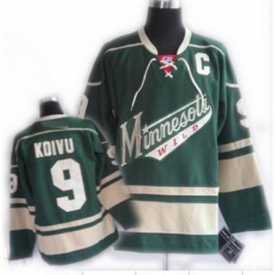 YOUTH jerseys Minnesota Wild 9# KOIVU green