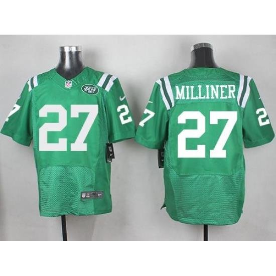 Nike Jets 27 Dee Milliner Green Mens Stitched NFL Elite Rush Jersey