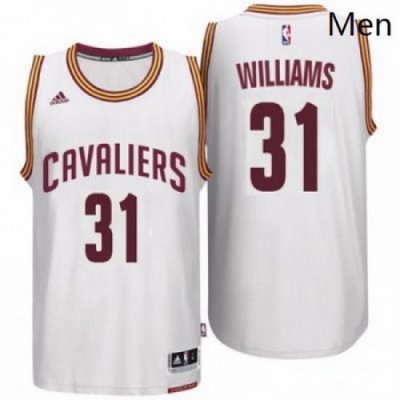 Mens Cleveland Cavaliers 31 Deron Williams adidas White Player Swingman Home Jersey