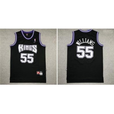 Kings 55 Jason Williams Black Nike Swingman Jersey