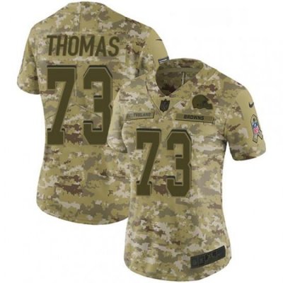 Womens Nike Cleveland Browns 73 Joe Thomas Limited Camo 2018 Salute to Service NFL Jersey