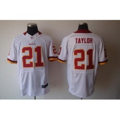 Nike Washington Redskins 21 Fred Taylor White Elite NFL Jersey