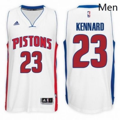 Detroit Pistons 23 Luke Kennard Home White New Swingman Stitched NBA Jersey