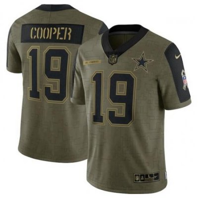 Men's Dallas Cowboys Amari Cooper Nike Olive 2021 Salute To Service Limited Player Jersey