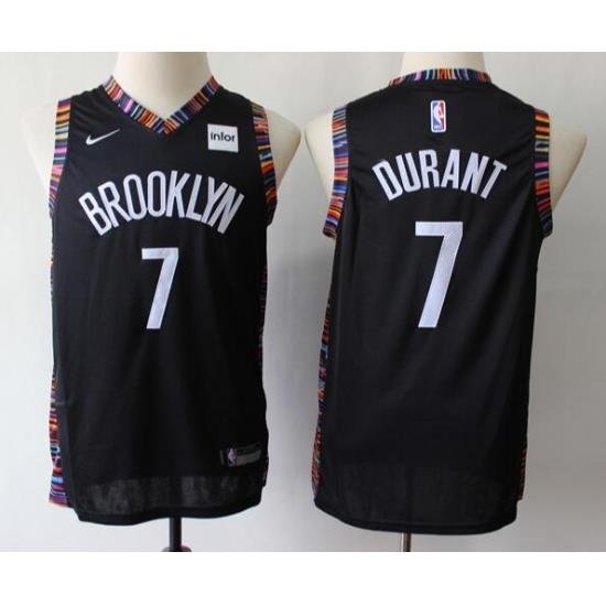 Men Nets 7 Kevin Durant City Edition NBA Basketball Jersey