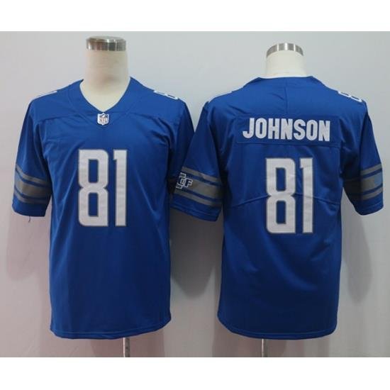 Nike Lions 81 Calvin Johnson Blue Vapor Untouchable Limited Jersey