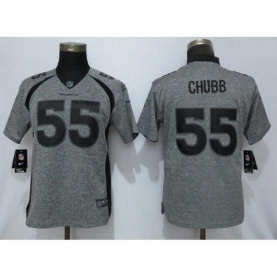 Women Nike Broncos 55 Bradley Chubb Gray Gridiron Gray Women Vapor Untouchable Limited Jersey