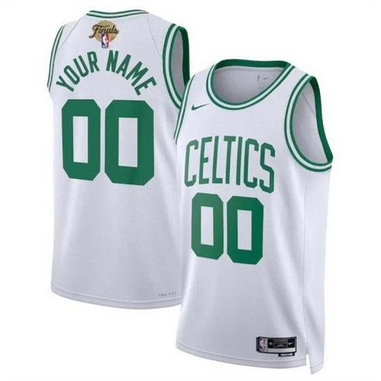 Men Boston Celtics Active Player Custom White 2024 Finals Association Edition Stitched Basketball Jersey