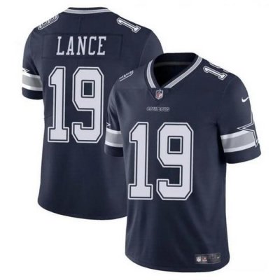 Men Dallas Cowboys 19 Trey Lance Navy Vapor Untouchable Limited Stitched Football Jersey