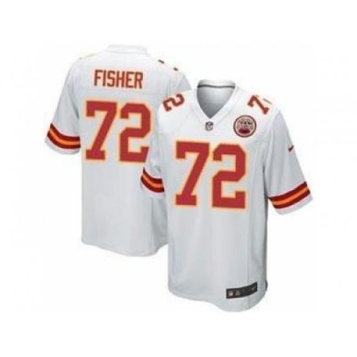 Nike Kansas City Chiefs 72 Eric Fisher White Limited NFL Jersey