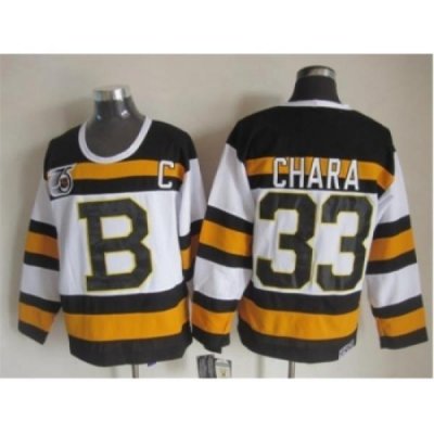 NHL Boston Bruins #33 Zdeno Chara white jerseys[m&n 75th]